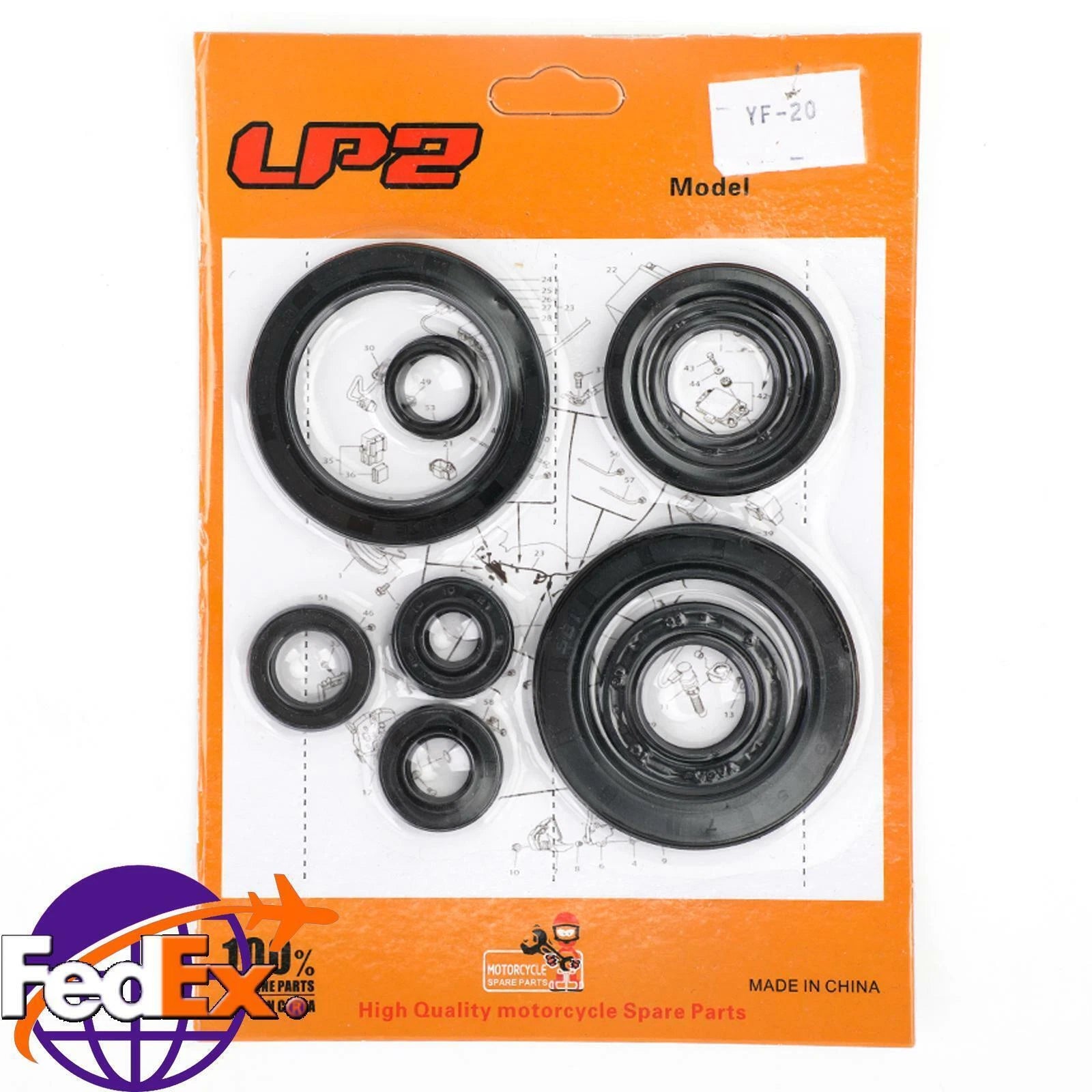9pcs Engine Oil Seal Kit for Honda CRF450X CRF 450 (2005–2009, 2012–2017)
