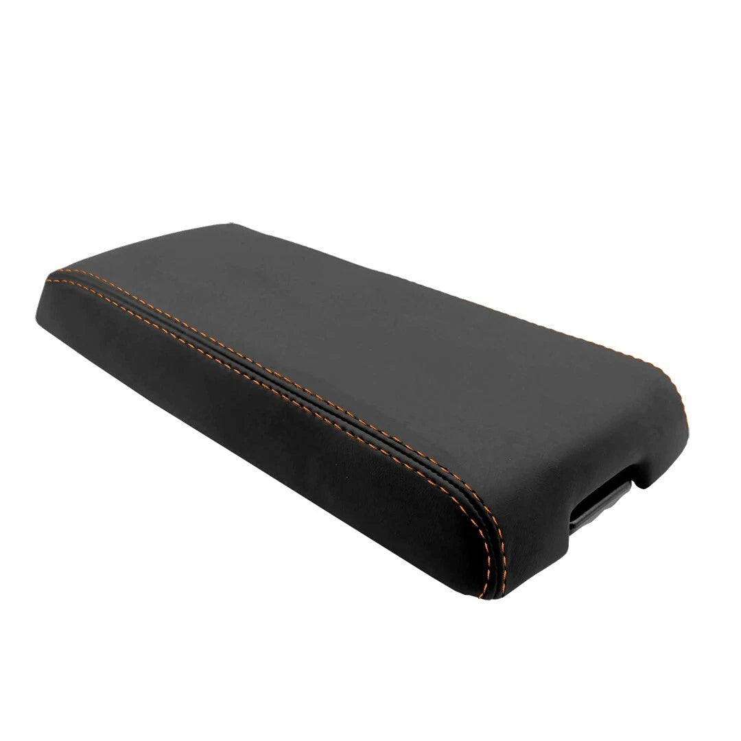 Leather Synthetic Console Armrest Cover for Dodge Nitro (2007–2011) Orange Stitch