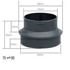 75mm - 90mm Parking Heater Air Pipe Reducer Adapter for Car