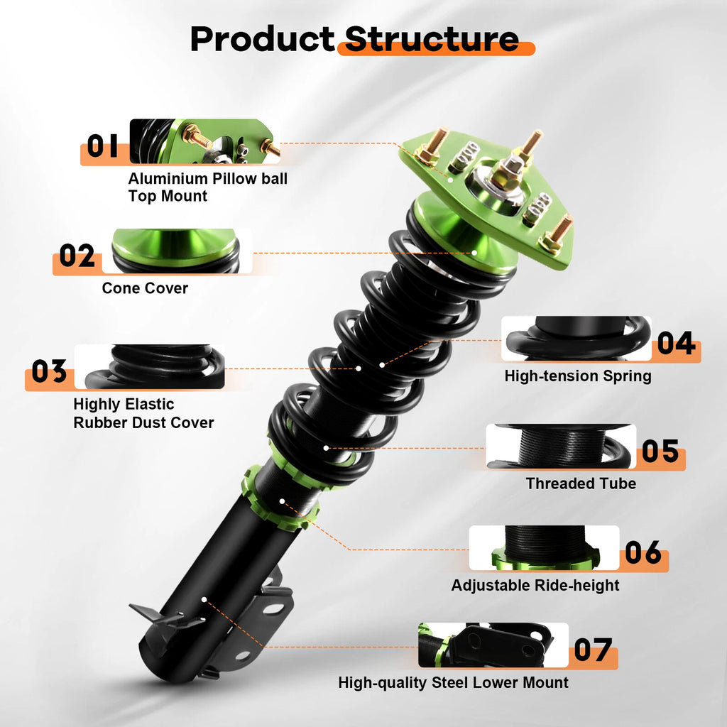 Coilovers for Subaru Impreza WRX (2002-2007) Adjustable Height