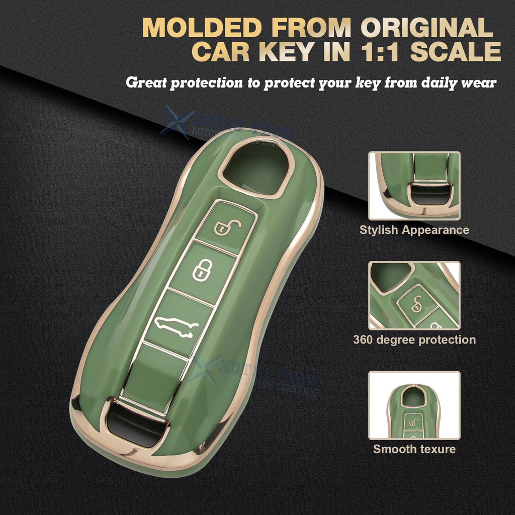 Key Fob Case for Porsche Panamera Cayenne Taycan 911 (2010-2024)