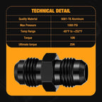 2-Piece 8AN Male Flare Adapter for Auto Replacement Parts