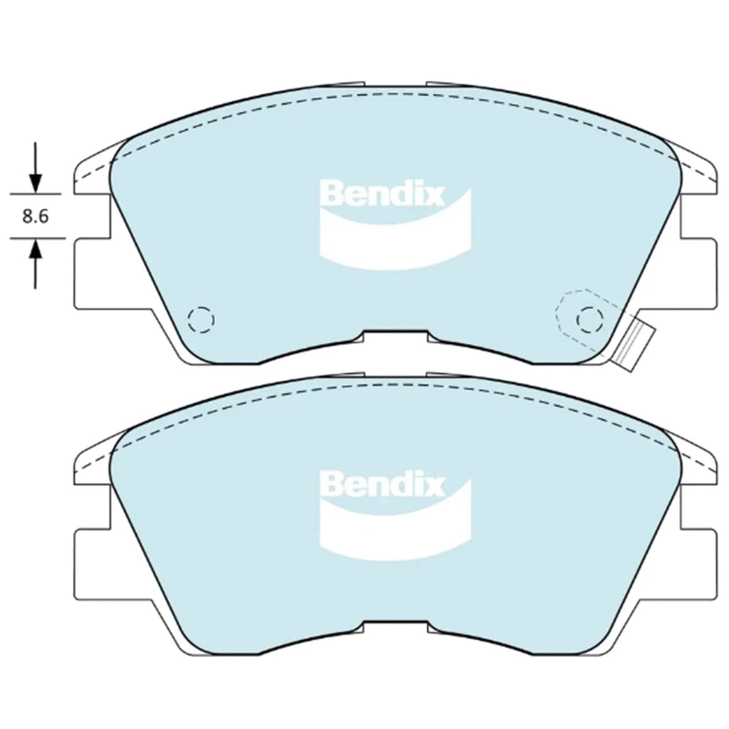 Front Disc Brake Pads Set GCT for Mitsubishi Pajero (1987 - 1991)