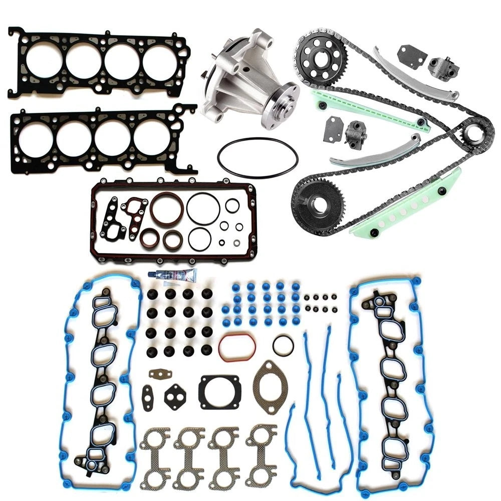 Full Gasket Set Timing Chain Kit Water Pump for Ford Mustang GT (1999–1999)