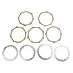 Clutch Kit Steel & Friction Plates for Yamaha XT125 RT100 RS100 TZR80 YBR125 (–)