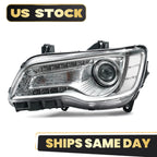 Chrome HID Headlight for Chrysler 300 (2017–2022) Left Driver Side