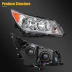 Headlight Assembly for Buick LaCrosse (2010–2013) Chrome Housing Pair