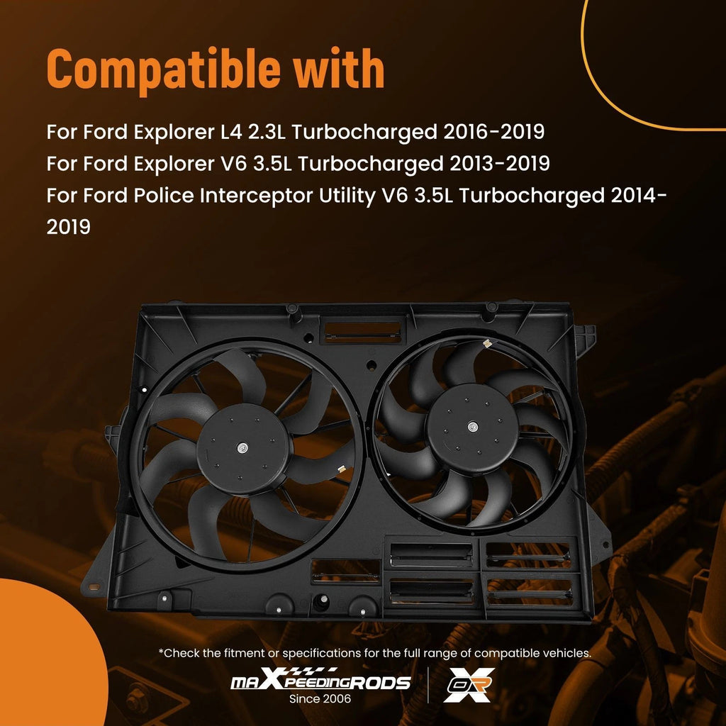 2-Pin Cooling Fan for Ford Explorer Interceptor 3.5L (2014–2019) 76374