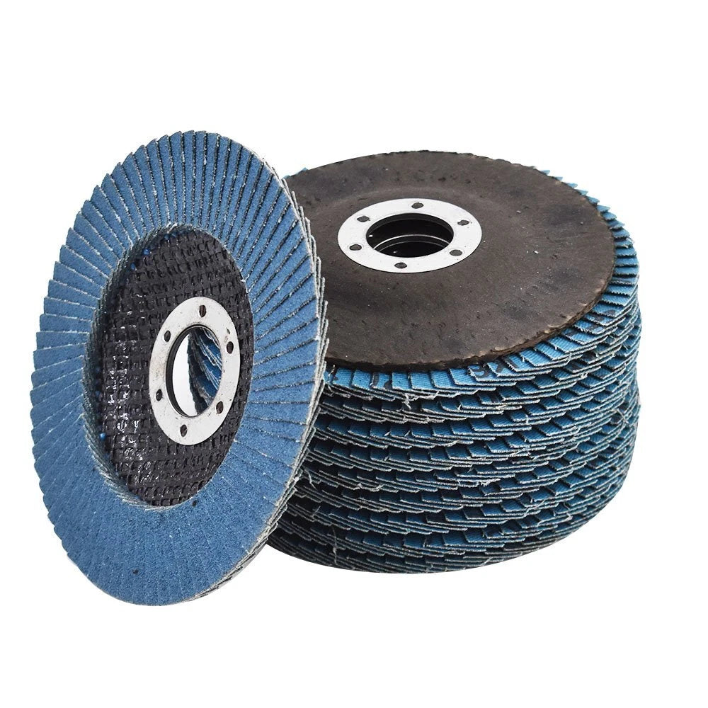 Pack of 100 Zirconia Flap Discs 4.5" x 7/8" 40 Grit for Sanding and Grinding