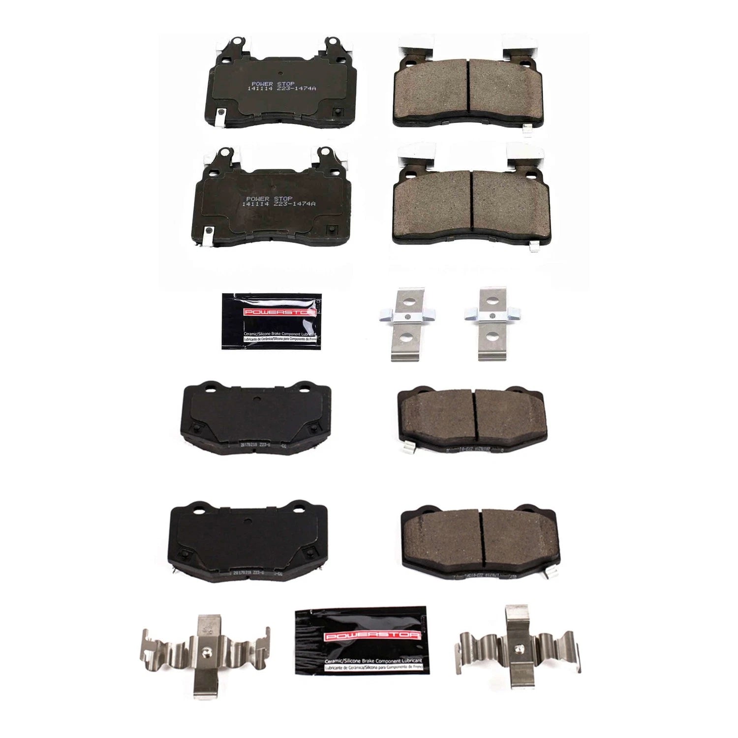 PowerStop Z23 Carbon-Fiber Ceramic Brake Pads Kit for Camaro Corvette (2010–2015)