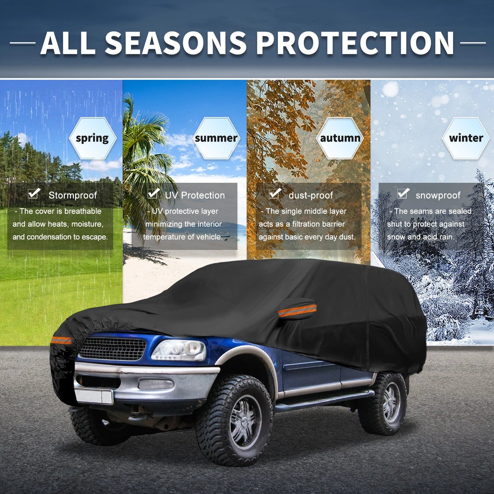 Waterproof 210D-PU Car Cover for Ford Expedition (2018–2023)