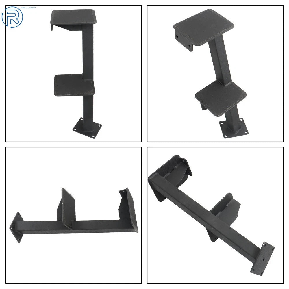 Dual Step Trailer Steps with Handle for Universal Bass Pontoon Boats