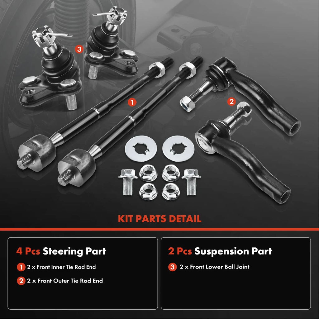 Front Tie Rod Ball Joint for Toyota Celica (2000-2005) 1.8L Hatchback