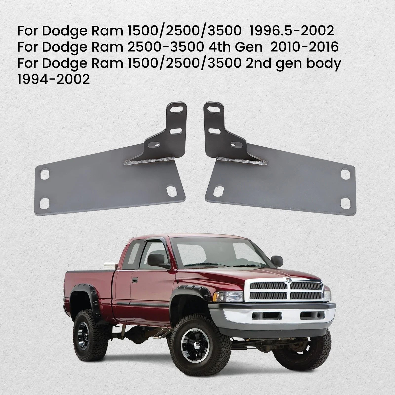 Front Bumper Conversion Brackets for Dodge Ram 1500 (2009–2018)