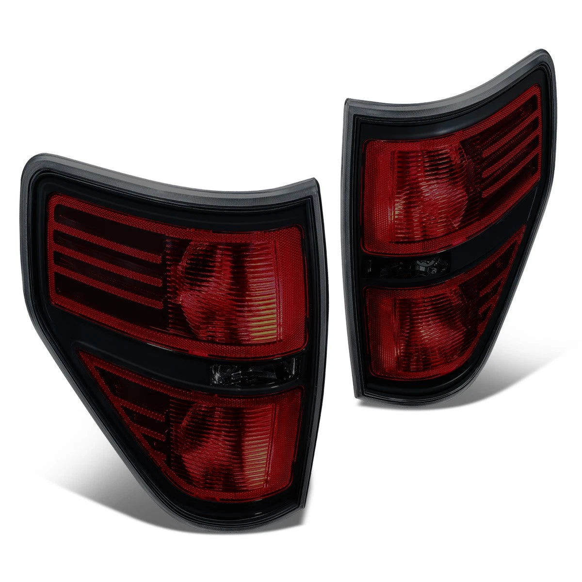 Set of 2 Smoked Lens Rear Tail Brake Light Reverse Lamps for Ford F150 (2009–2014)