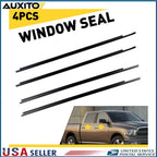 Set of 4 Weatherstrip Window Moulding Trim for Dodge Ram 1500 2500 3500 (2009–2021)