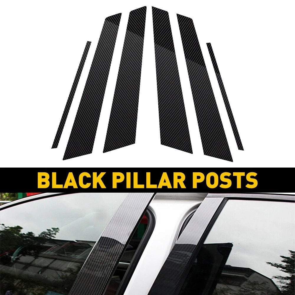 Carbon Fiber Pillar Post Door Trim for Honda Civic Sedan (2006–2011)