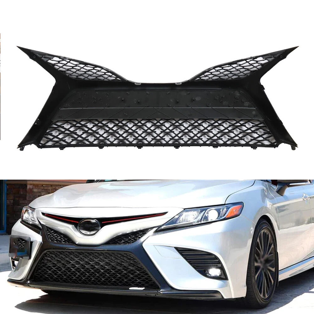 Mesh Matte Front Bumper Lower Grille for Toyota Camry SE XSE (2018–2020)