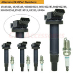 Set of 4 Ignition Coils & 4 Iridium Spark Plugs for Toyota Camry Corolla (2002–2006) UF333