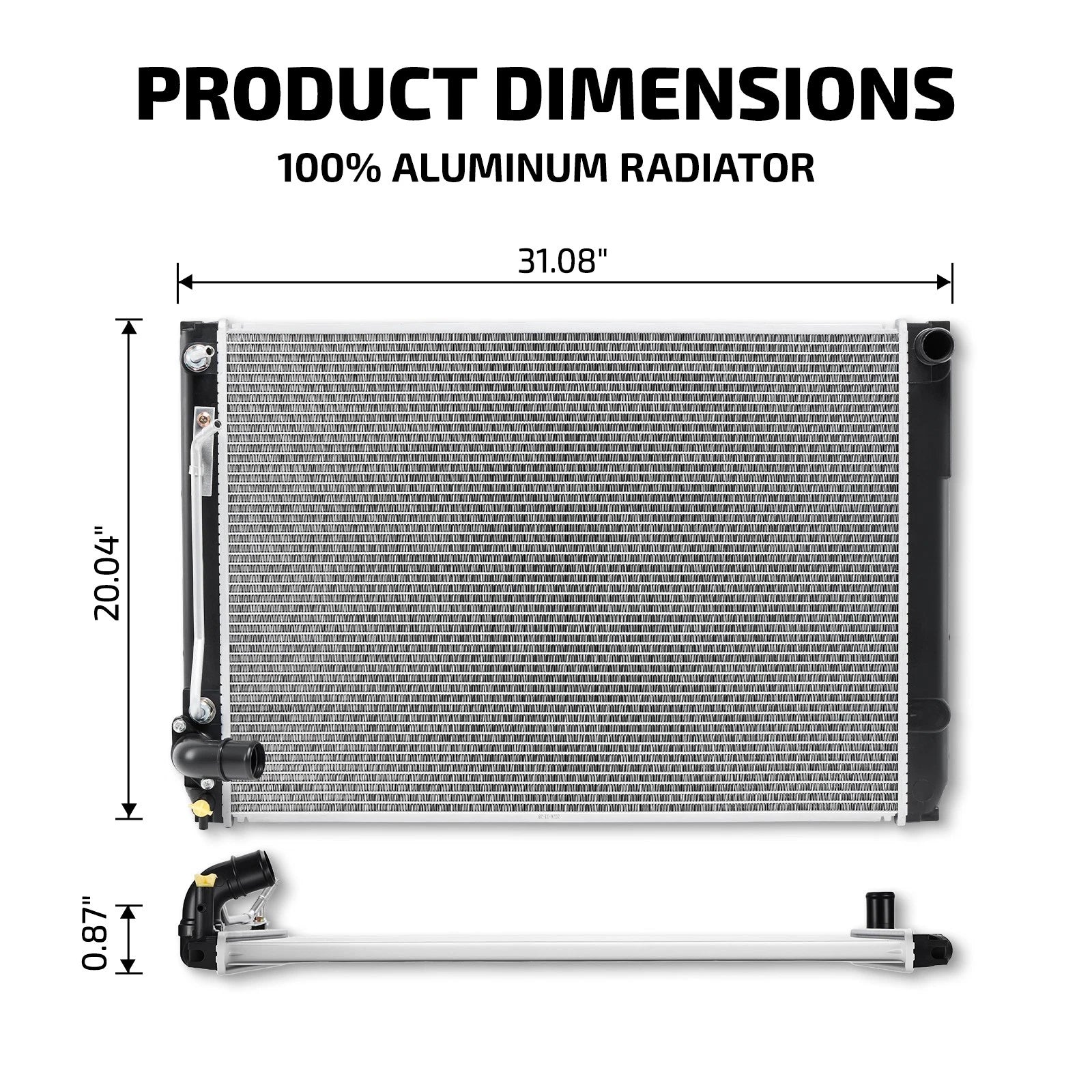 Replacement Aluminum Radiator for Toyota Sienna 2005–2006 CU2925