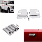 Chrome Mirror and Handle Cover for Ford F250 F350 Super Duty (2017–2022)