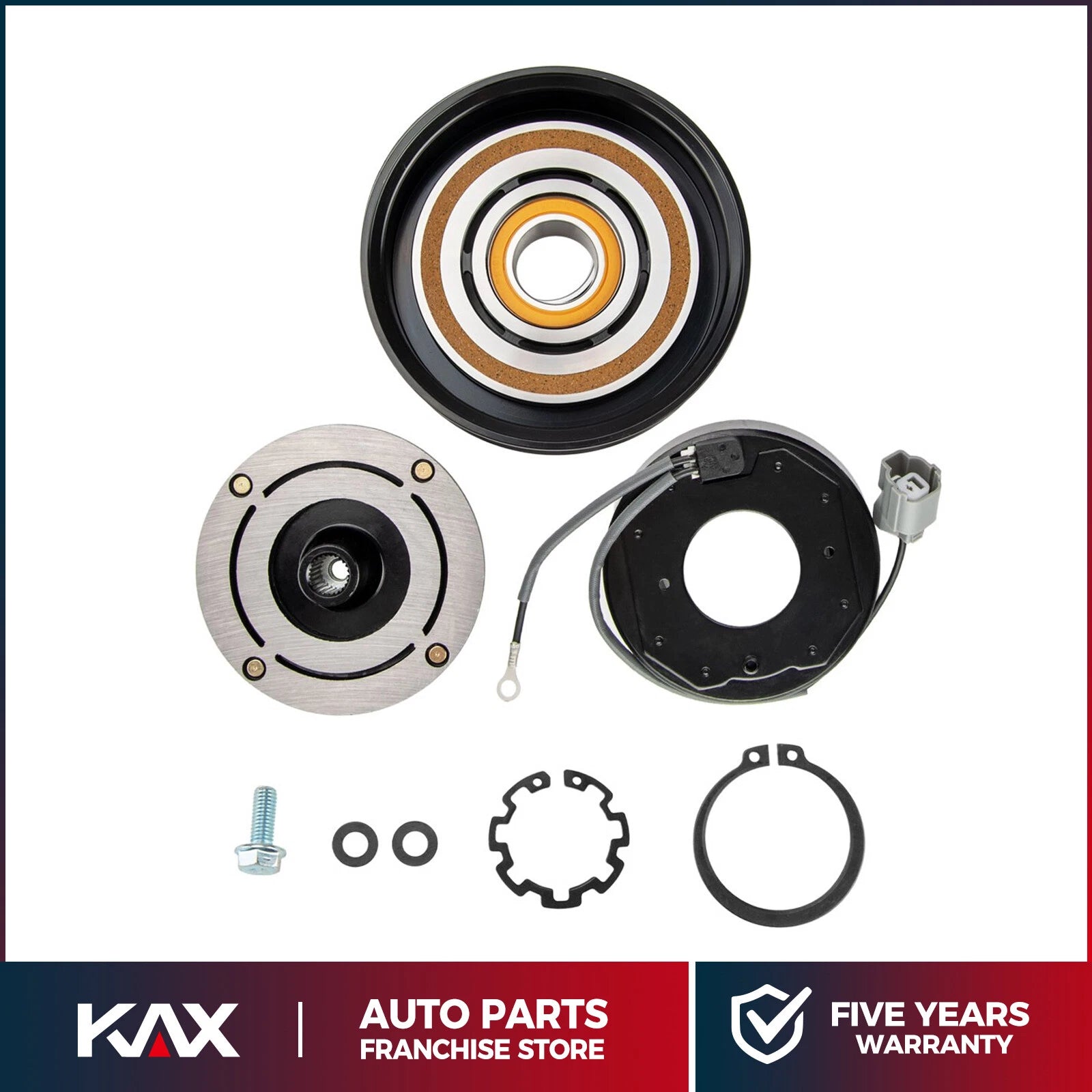 AC Compressor Clutch Kit for Honda Accord 2003–2007 3.0L (Pulley Bearing)