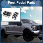 Set of 1 Automatic Footrest Pedals Cover for Ford F150 (2009–2014) Silver Tone