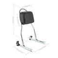 Chrome Detachable Sissy Bar Backrest for Harley Heritage Softail (2000–2023)