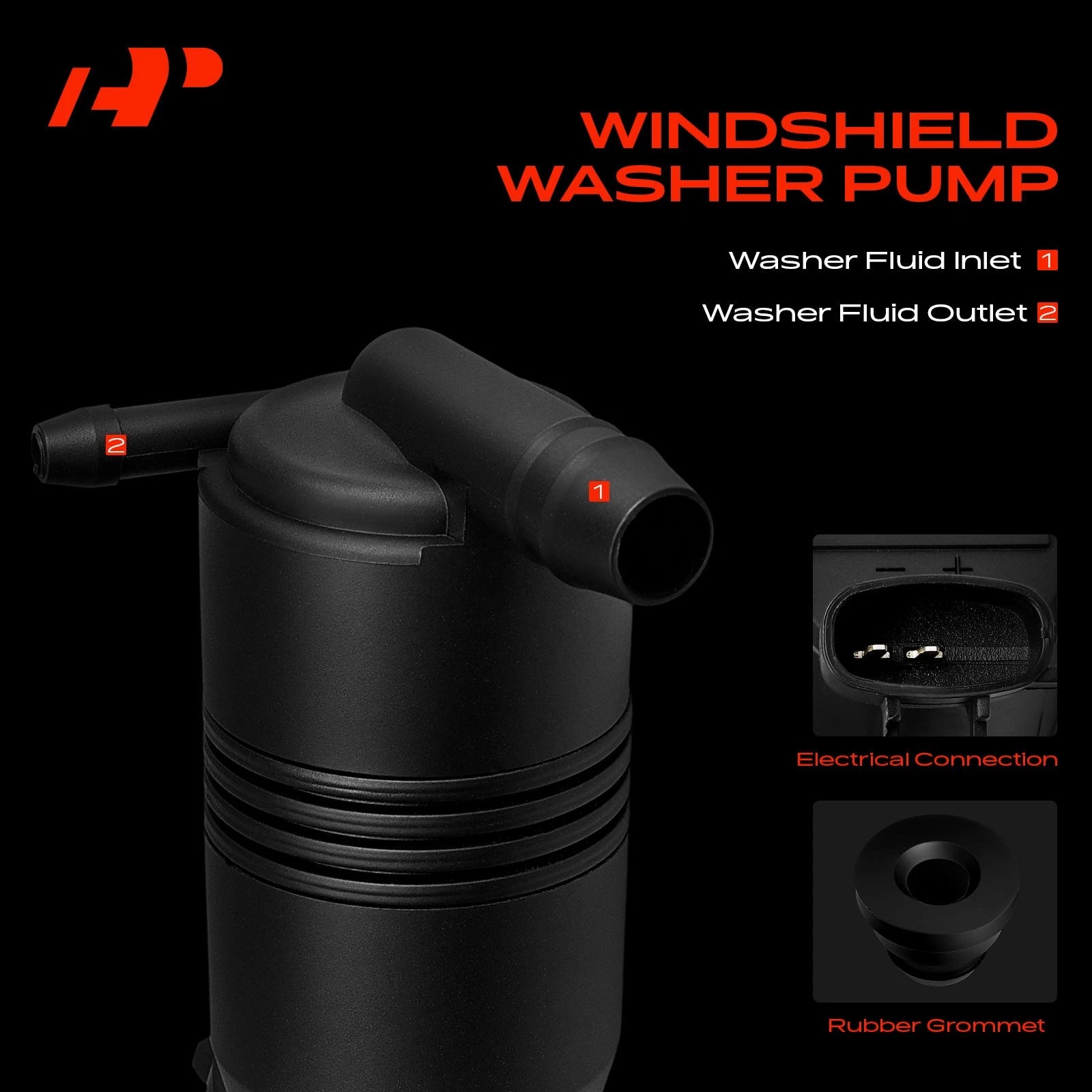 Windshield Washer Pump for Toyota Camry (Front/Rear, 2007–2011)