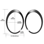 2X Black Headlight Bezel Trim Ring Cover for Mini Cooper R55 R56 (2007-2015)
