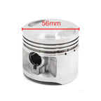 56mm Silver Tone Metal Motorcycle Engine Piston Rings for Honda CG125 (2000-2023)