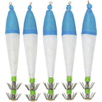 5X Squid Jig Lures for Deep Sea Fishing (Glow in Dark)