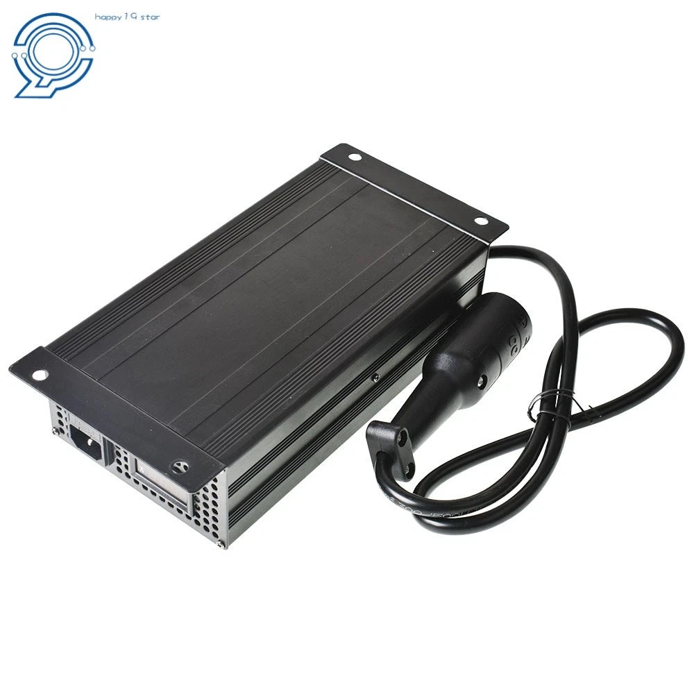 Battery Charger for Club Car Golf Cart (48V, 15 AMP, Round 3 Pin Plug)
