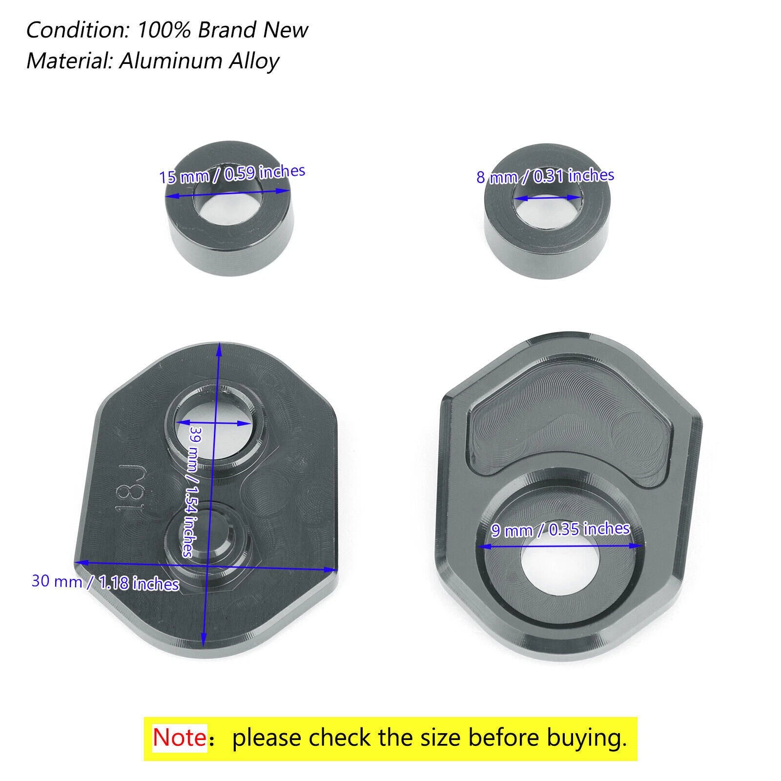 Aluminum Turn Signal Indicator Adapter Spacers for Honda MSX125 (2013–2023)