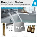 Rough-In Valve for Delta Freestanding Bathtub Faucet R4700-FL RP74816 (N/A)