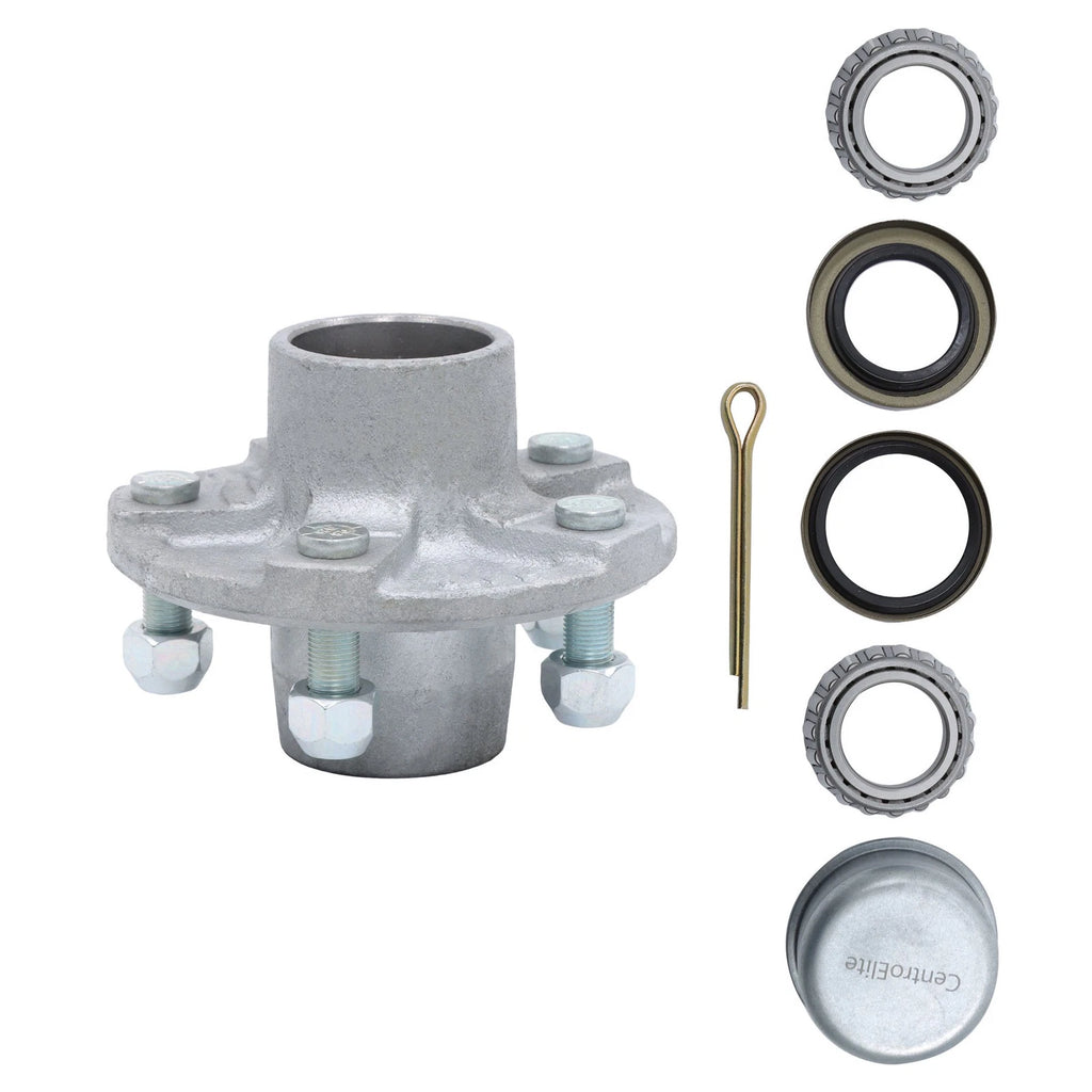 Galvanized Idler Hub Kit for Boat Trailer (2000 lbs, 5 Lug)