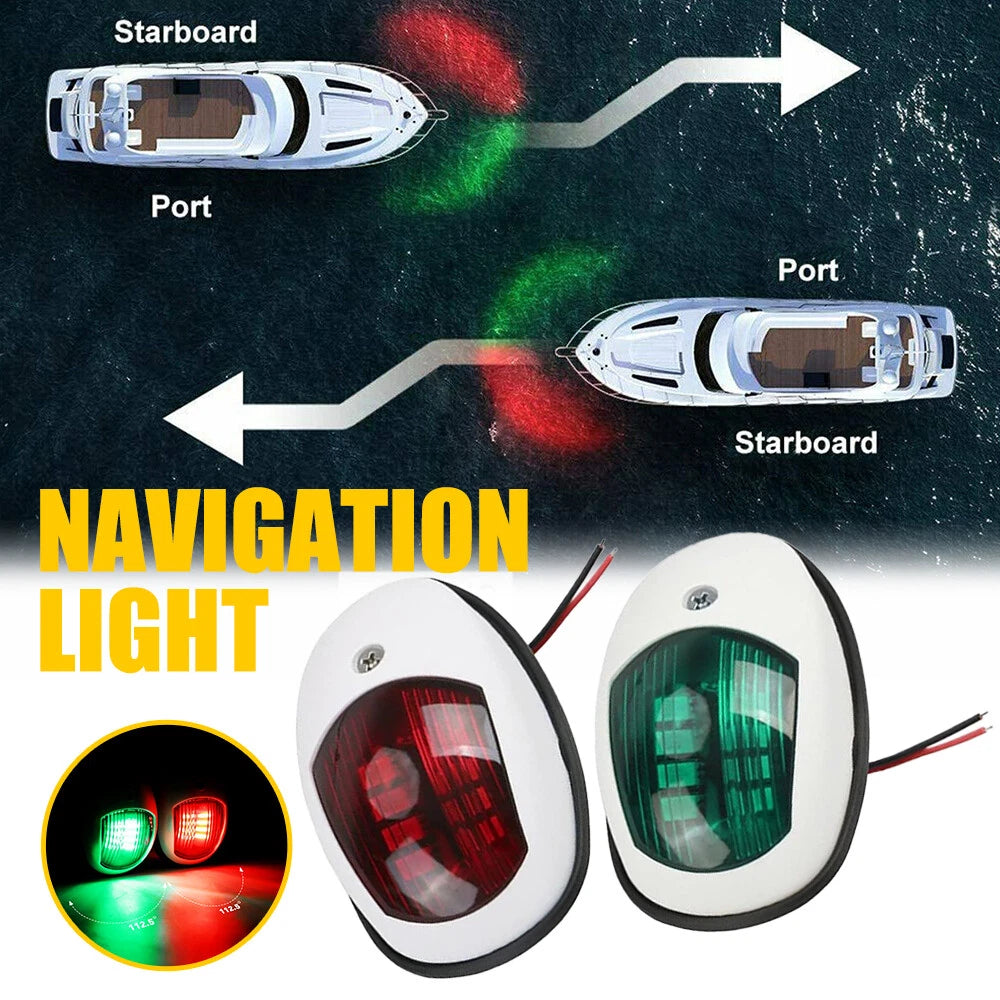 LED Navigation Lights for Boat (Port/Starboard)