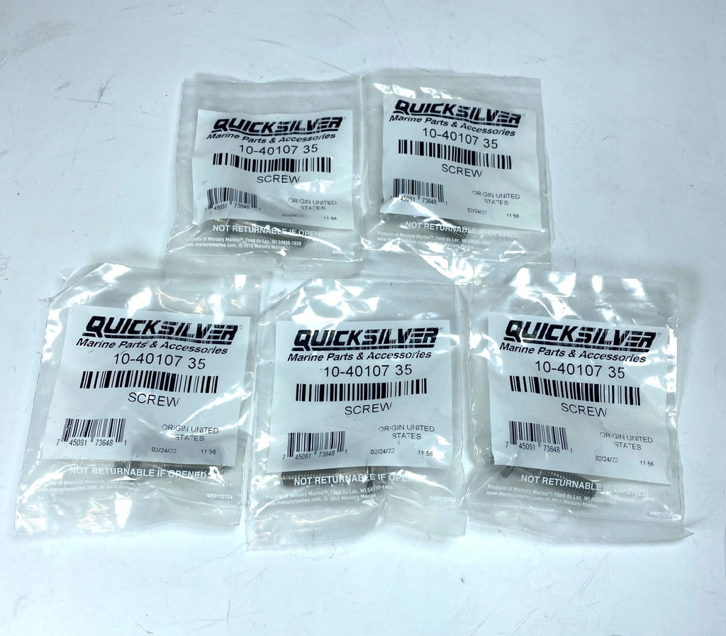 Screw Set of 5 for Mercury Quicksilver 10-40107