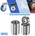 10 Pcs 12x28x8mm Double Rubber Seal Ball Bearings 6001-2RS