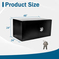 Black Steel Tool Box for Pickup Truck (48"X24"X24")