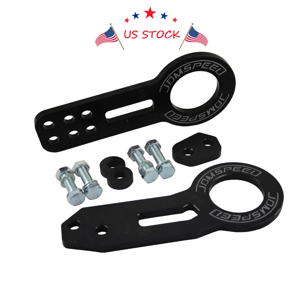 Tow Hook Kit for Make Model  - CNC Anodized Black Billet Aluminum