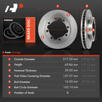 Front Disc Brake Rotors for Dodge Ram 2500 3500 (1994-1999)