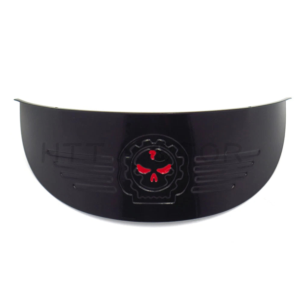 7" Skull Black Headlight Visor for Harley XL XLH FXR