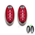 Red Soft TPU Key Shell Case Protector for Nissan Sentra Murano (2019–2023)