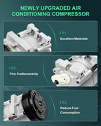 A/C Compressor with Clutch for Ford F-150 F-250 F-350 Bronco F-53 (1990–1995)