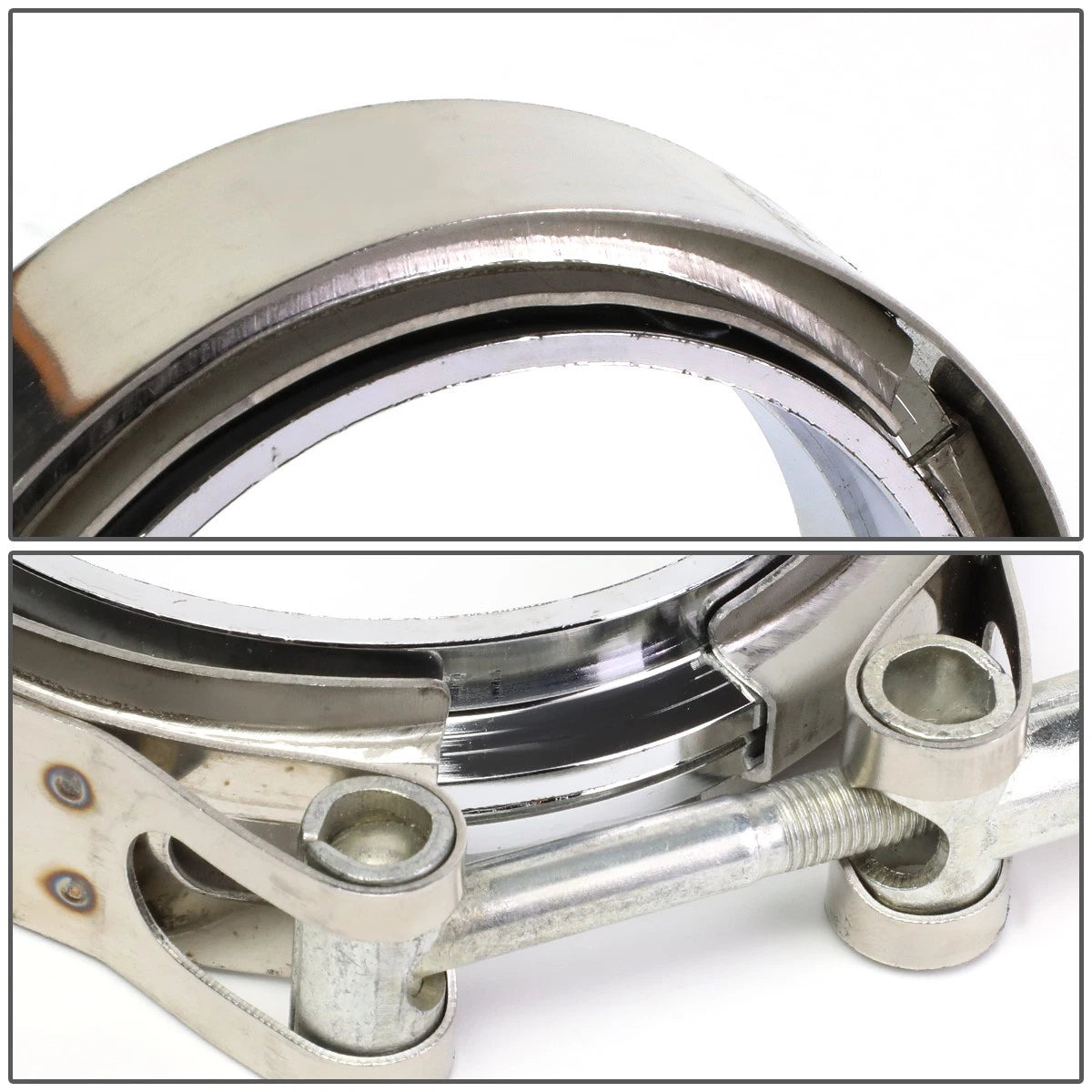 3.5" Stainless Steel V-Band Clamp & Flange for Turbo Down-Pipe Wastegate