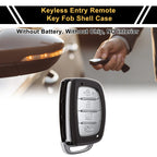 4 Button Key Fob Shell Case for Hyundai Tucson (2015-2021) Brown Silver Tone
