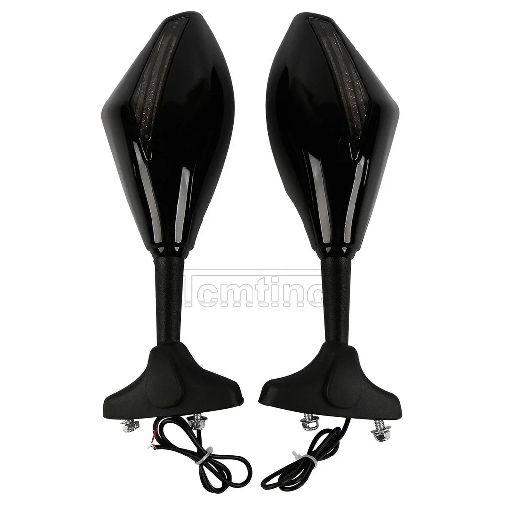 LED Turn Signal Rear View Side Mirrors for Yamaha YZF R6 (1999-2012) R6S (2006-2009)