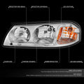 LED DRL Headlight/Lamp for Chevy Impala (2000–2005) Chrome Housing Amber