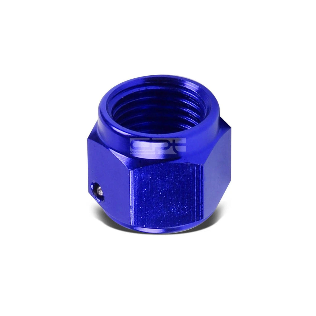 6AN AN6 Blue Anodized Aluminum Hex Head Female Flare End Cap/Nut Fitting